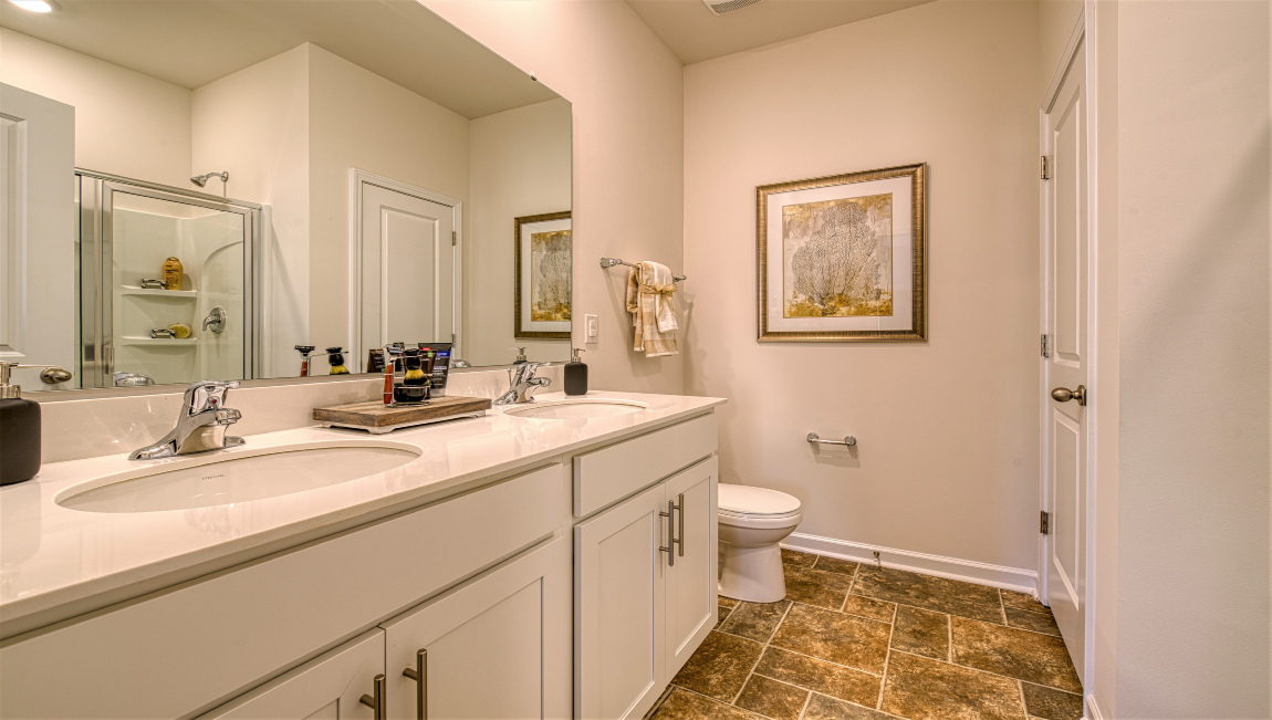 Primary bathroom with double vanity