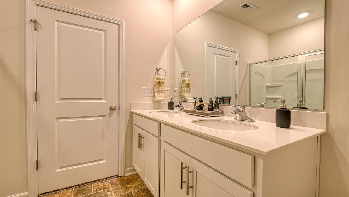 Primary bathroom with double vanity