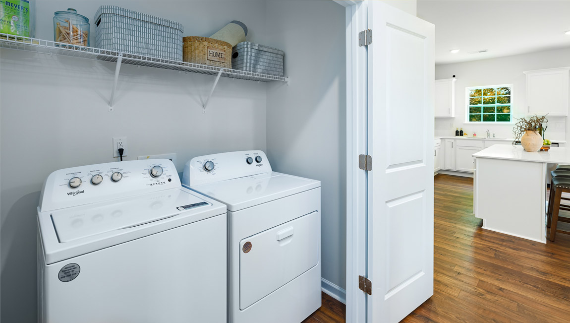 Laundry room with washer and dryer
