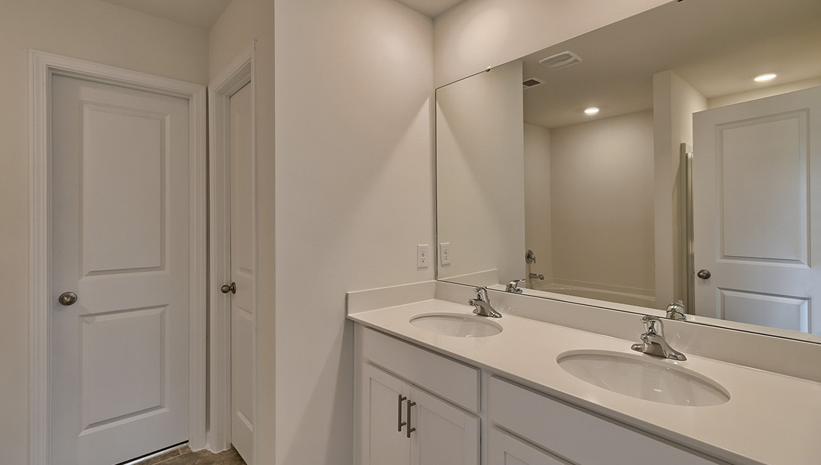 Primary bathroom with double vanity