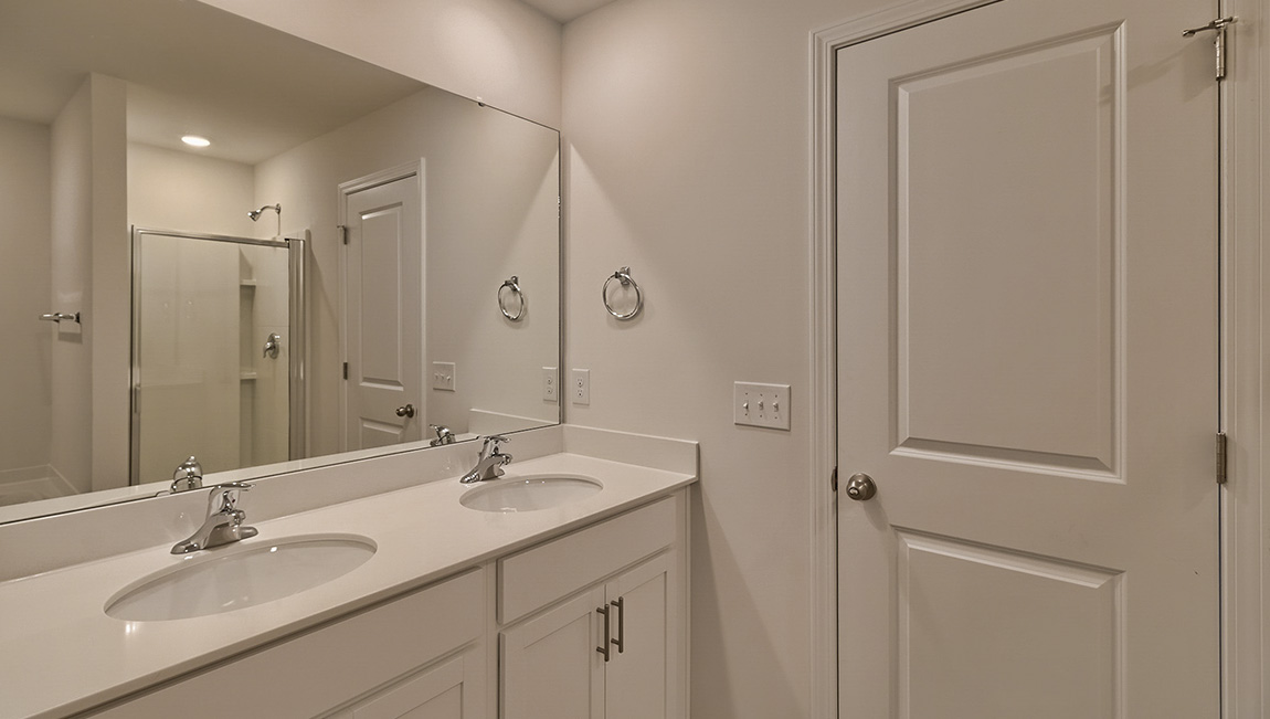 Primary bathroom with double vanity