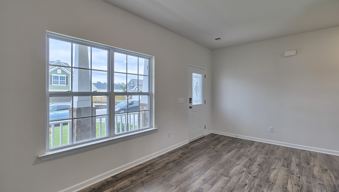 Open living space with large window