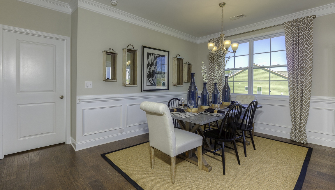 Dining area with 2 large windows