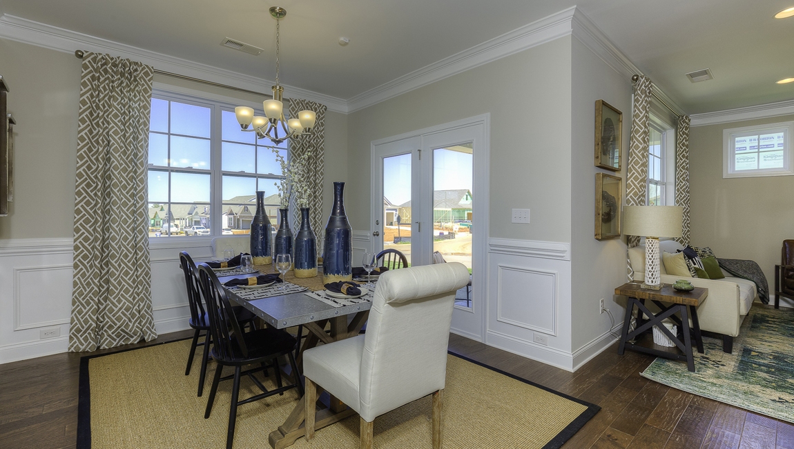 Dining area with 2 large windows