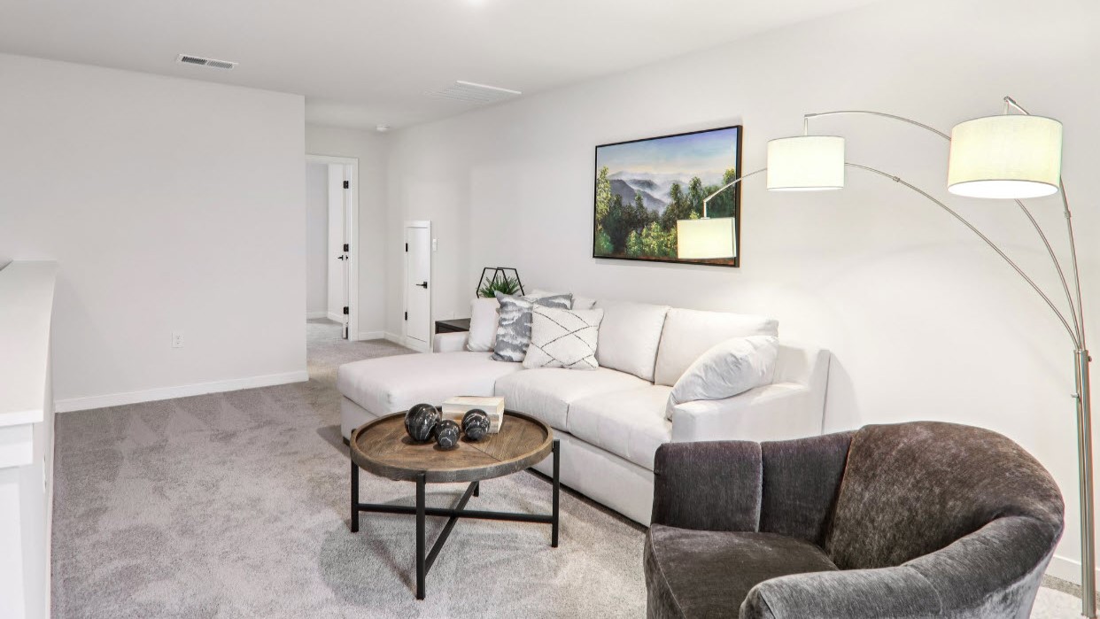 Carpeted den area