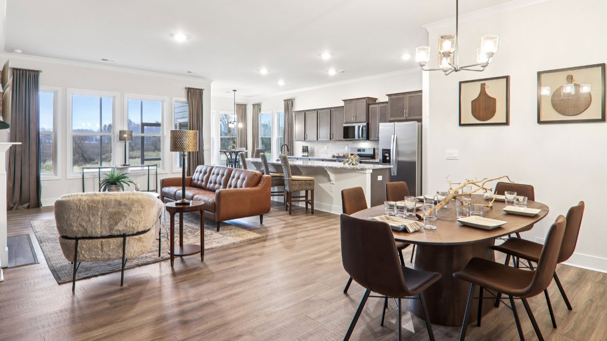 Open dining room area