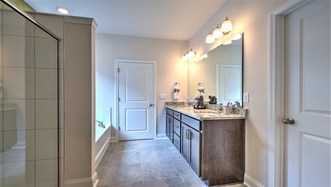 Primary bathroom with double vanity