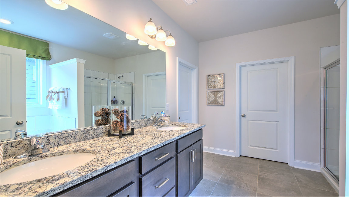 Primary bathroom with double vanity