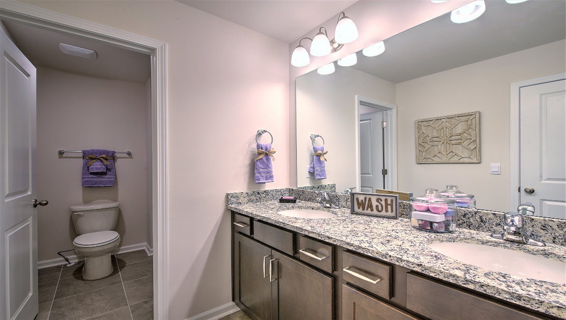 Bathroom with double vanity