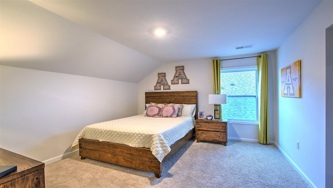 Bedroom with large windows