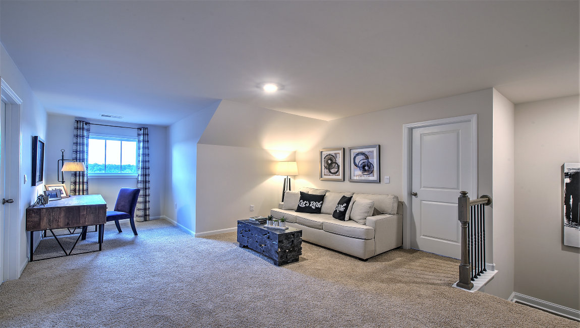 Upstairs loft area with window