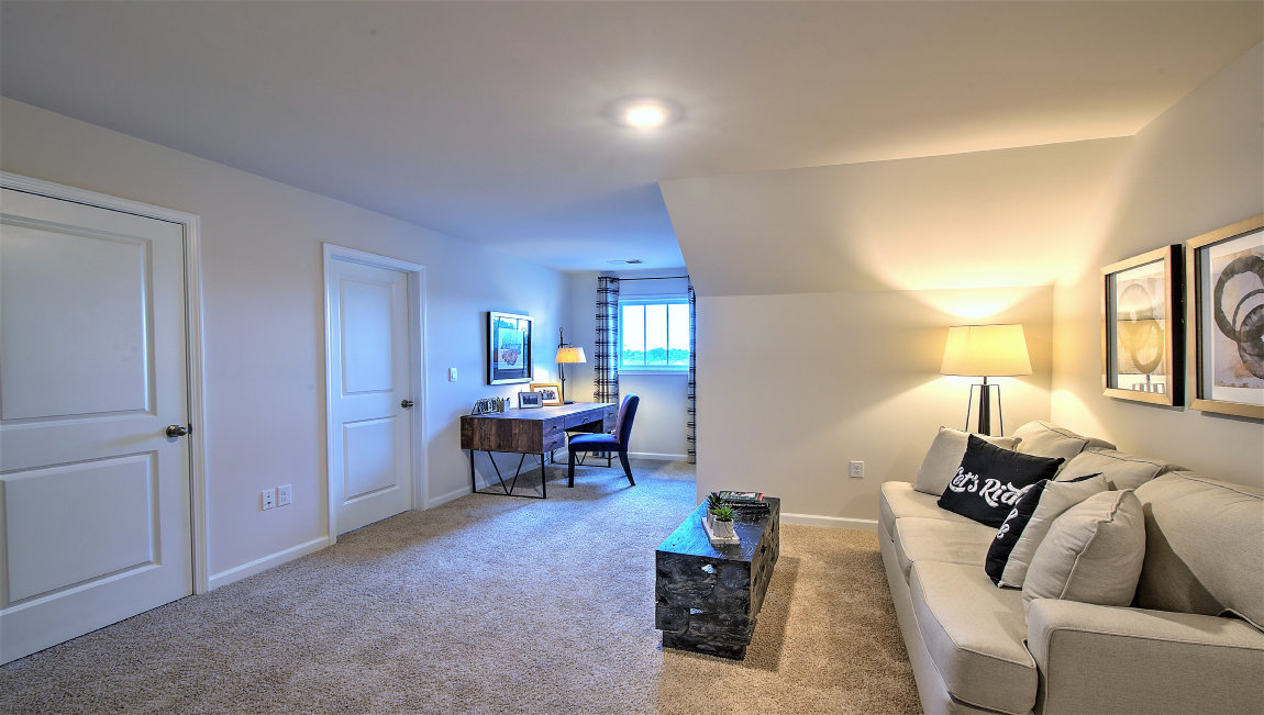 Upstairs loft area with window