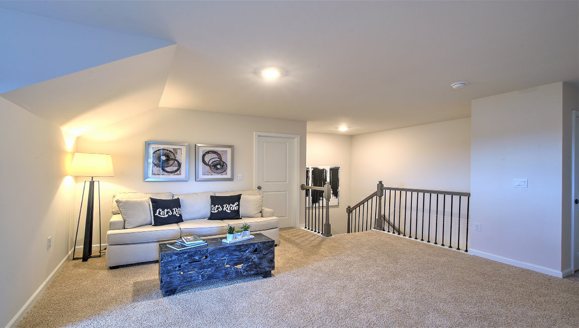 Upstairs loft area with window