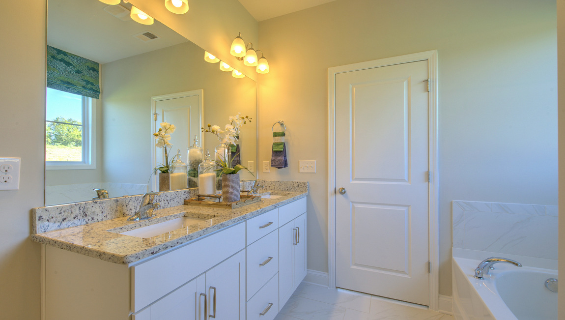 Primary bathroom with double vanity