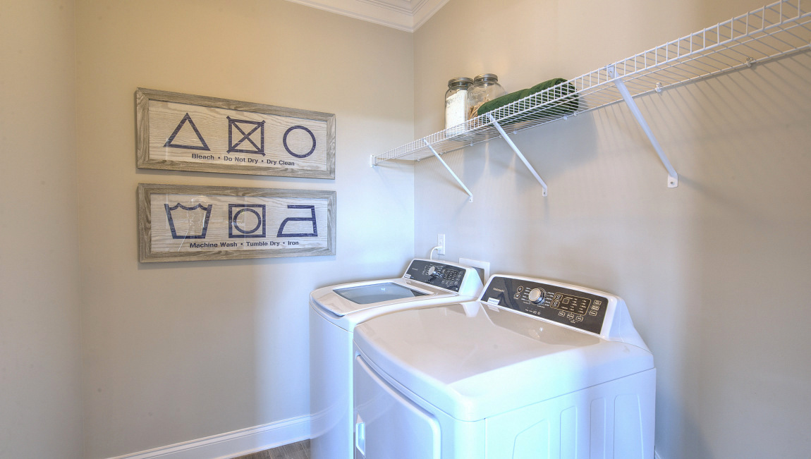 Laundry room with washer and dryer