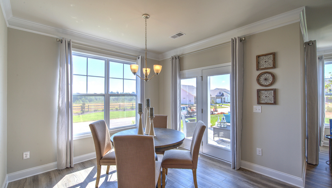 Breakfast area with large windows