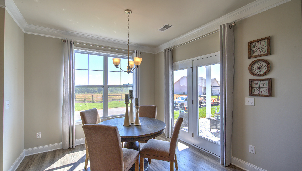 Breakfast area with large windows