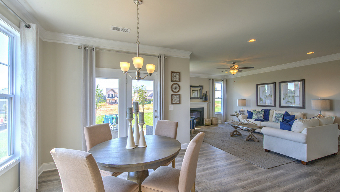 Breakfast area with large windows