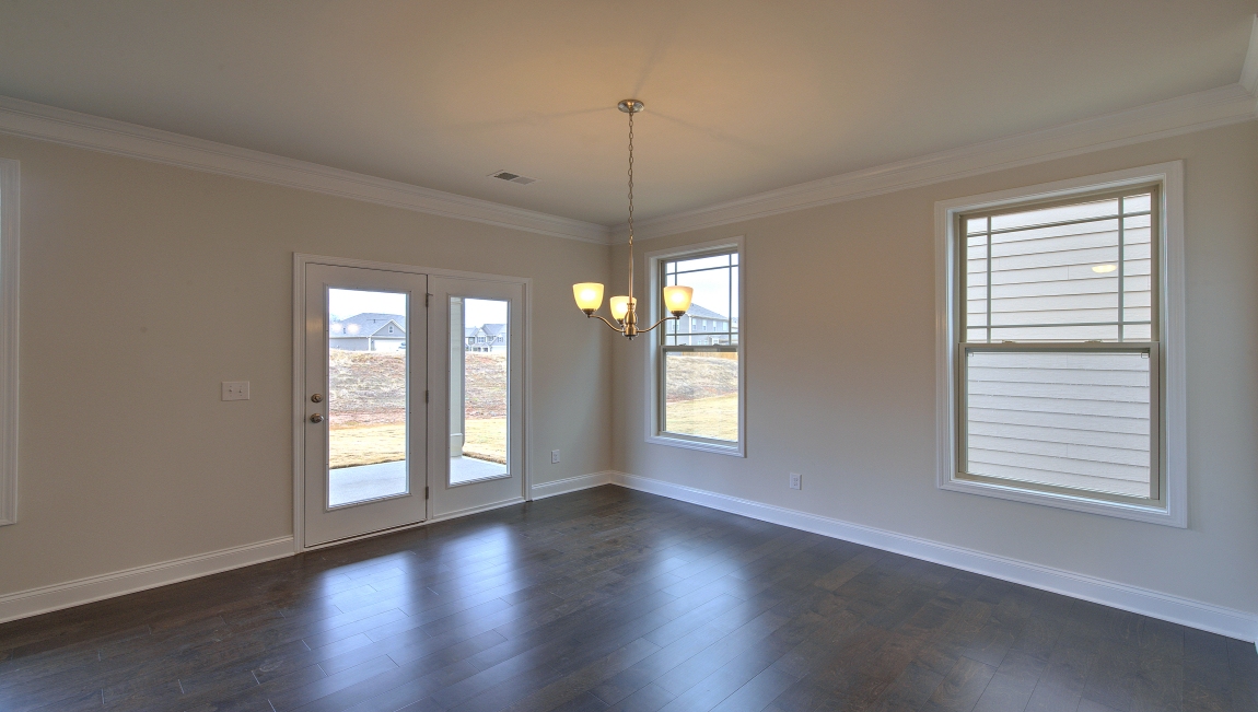 Open living room with large windows