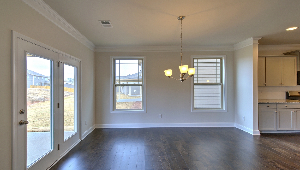 Open living room with large windows