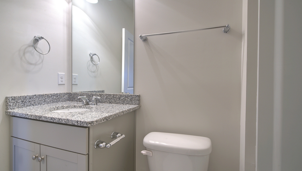Bathroom with single vanity
