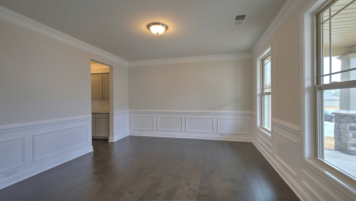 Front flex space with large windows