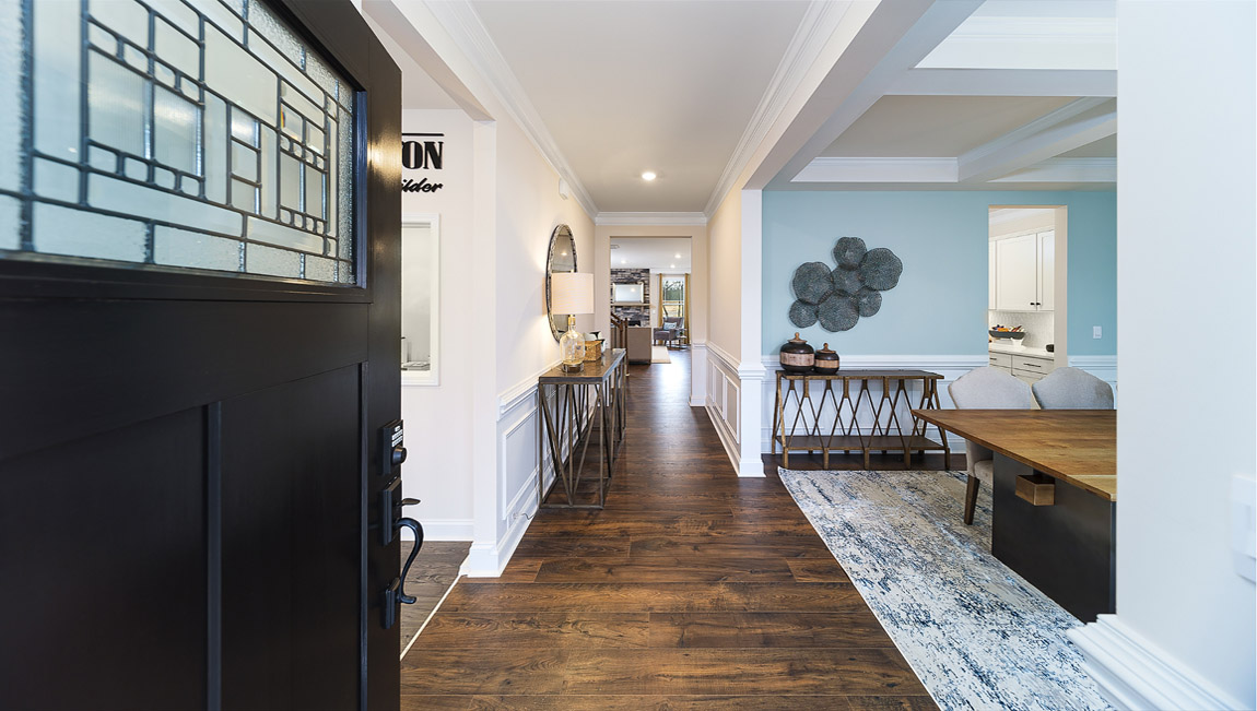 Welcoming foyer view of front doot