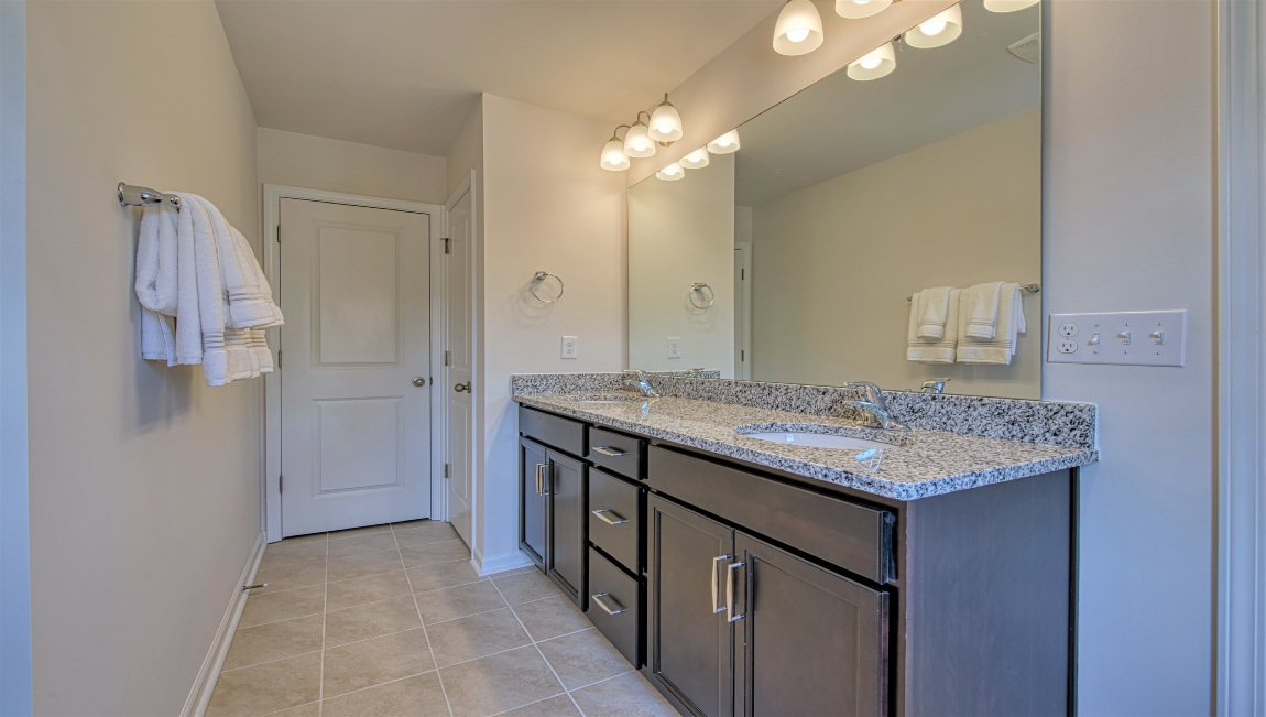 Primary bathrom with dual vanity