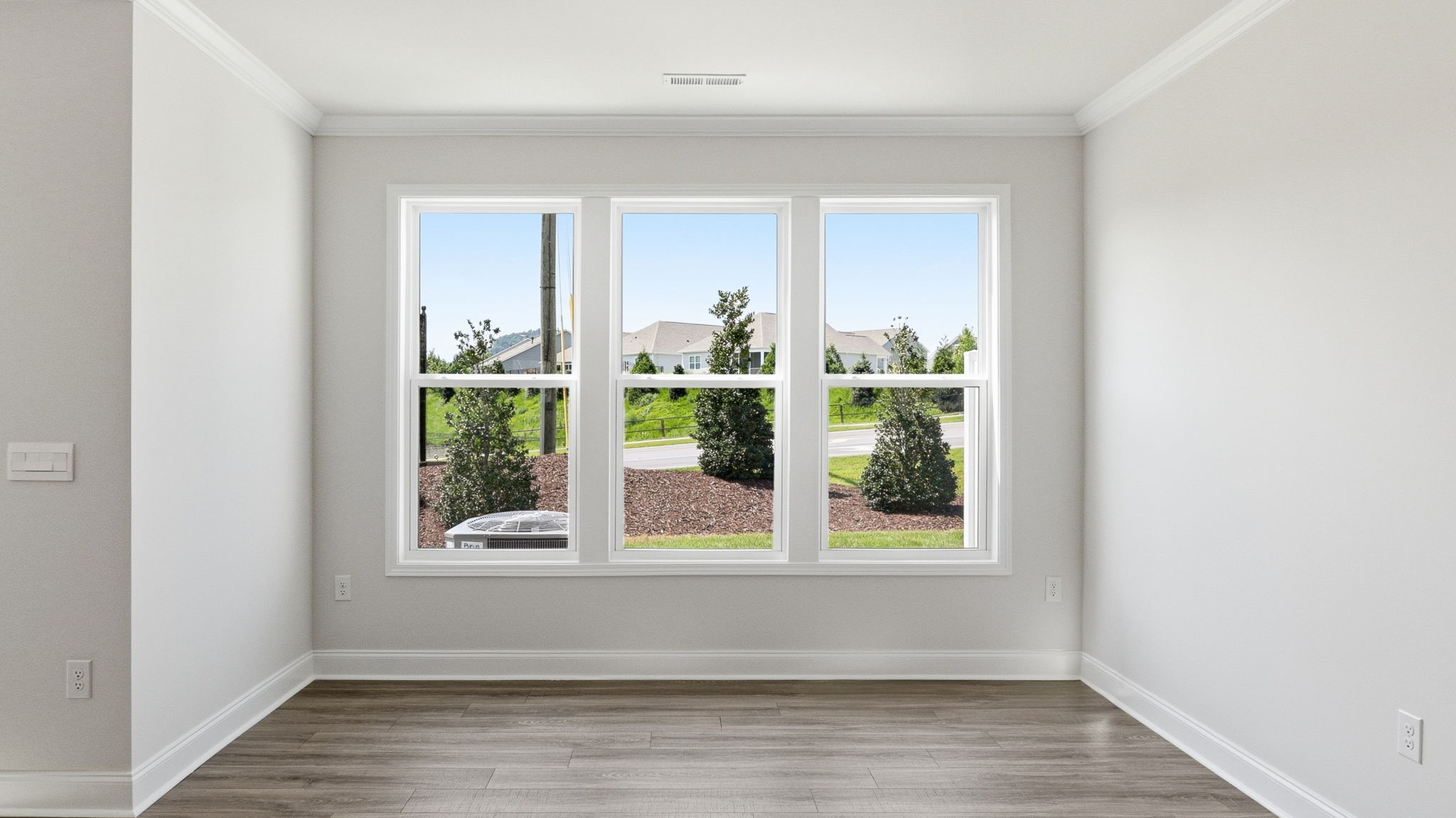 Open living room area with large windows