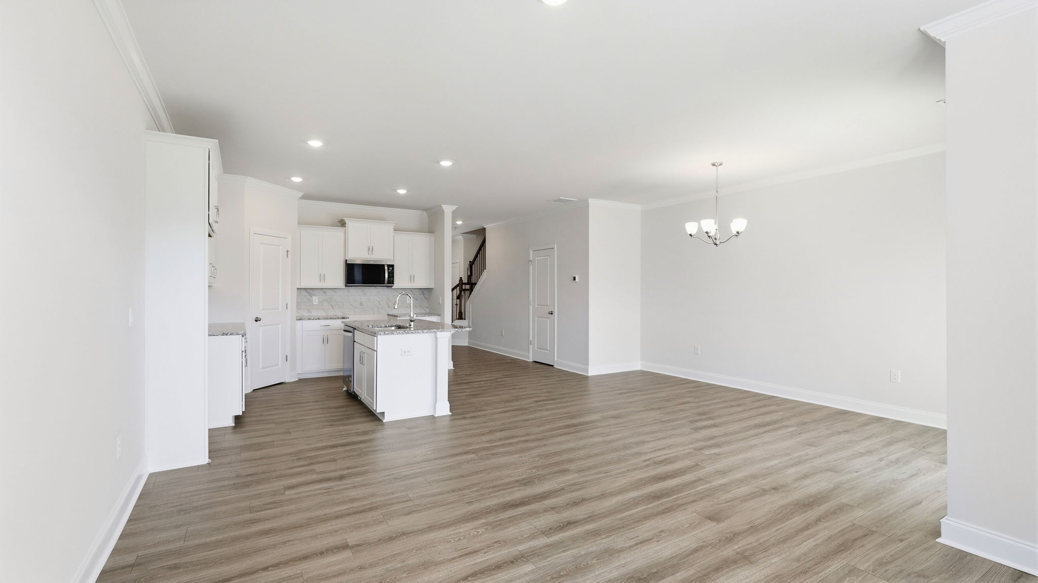 Open living room area with large windows