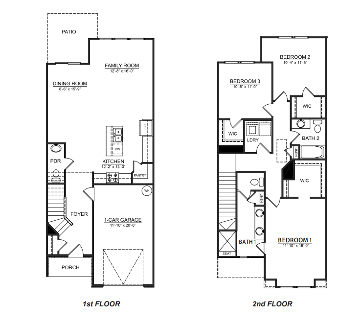 Denver first and second floor Floorplan