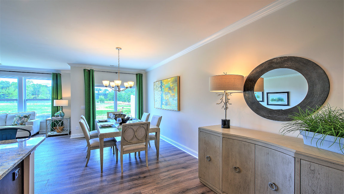 Open living area with sliding glass doors