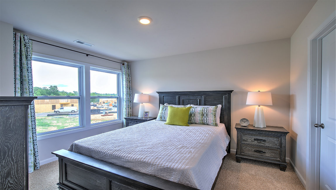 Bedroom with large windows