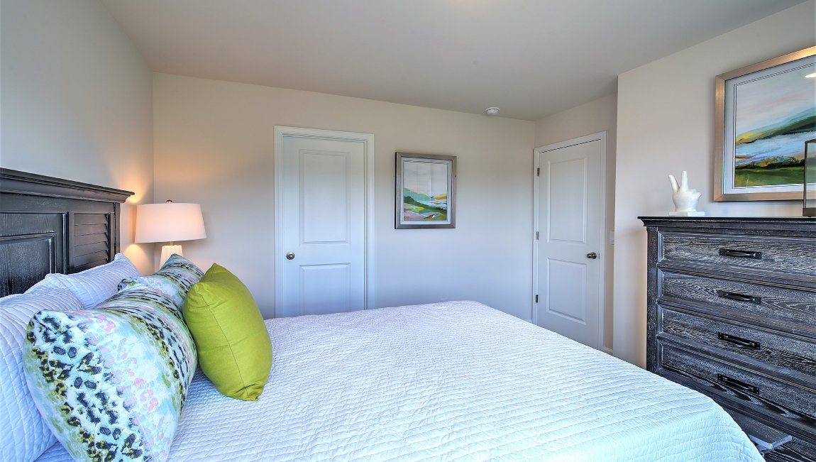 Bedroom with large windows