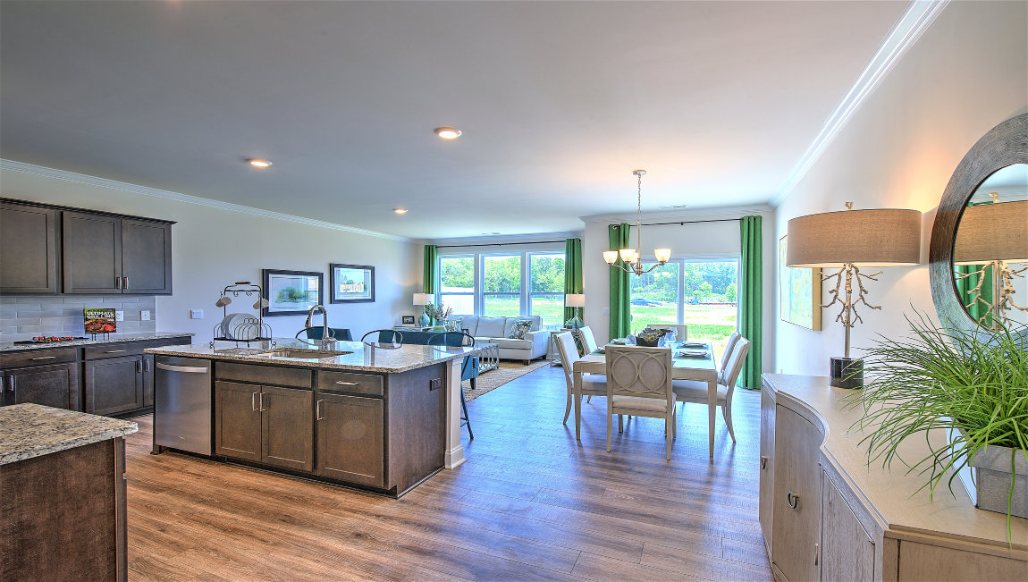 Open kitchen and living space
