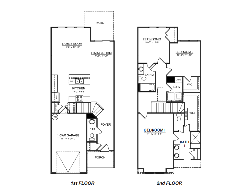 Lansing first and second floor plan