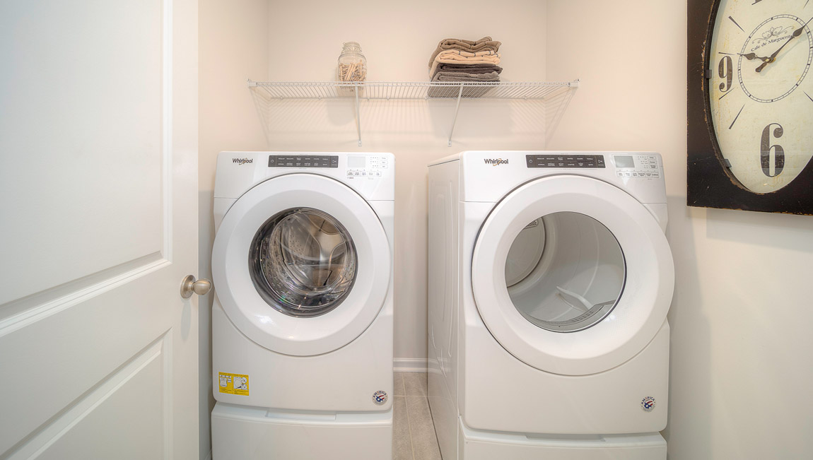 Laundry room with washer and dryer