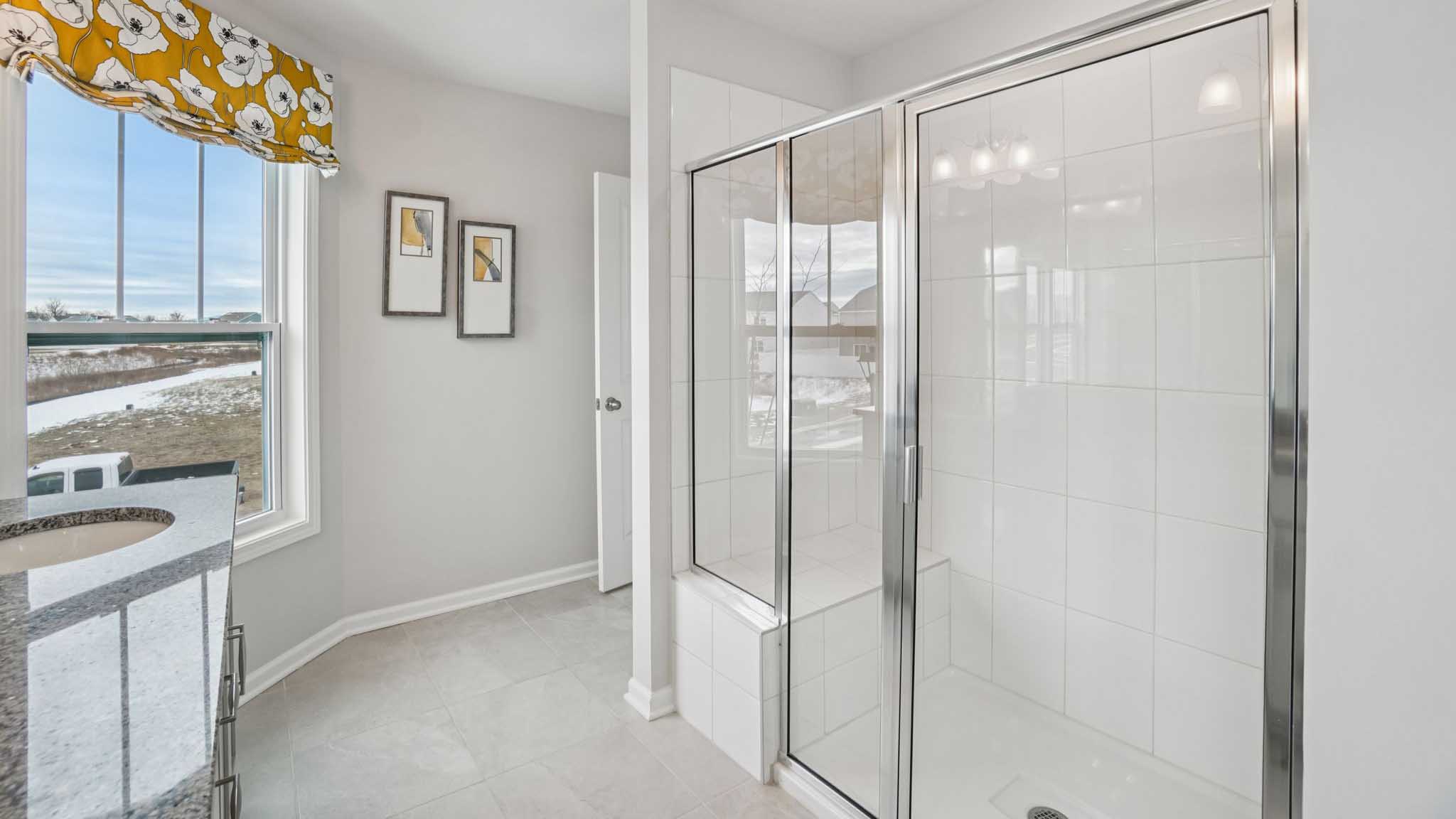 Primary bathroom with walk in shower