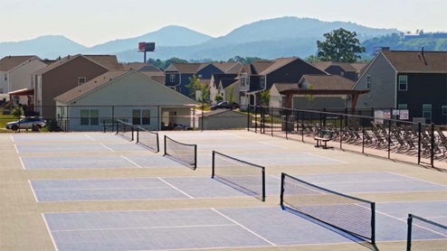 Pickleball court right next to the pool.