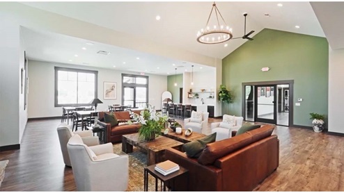 Clubhouse with room for hanging out and entertaining.
