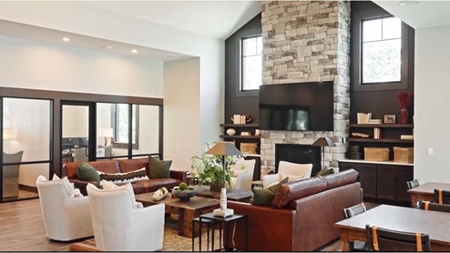 Interior of clubhouse in community.