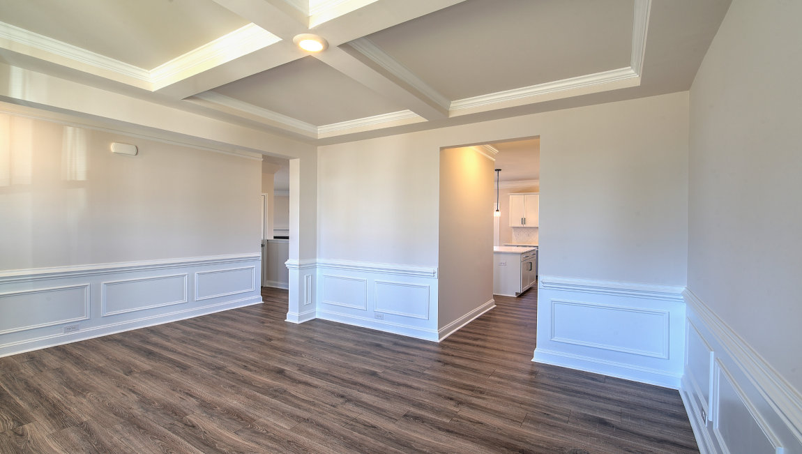 Dining area with large windows