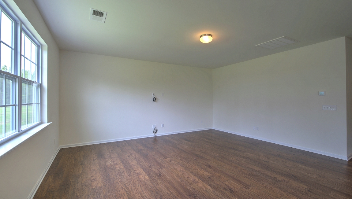Family room with large windows