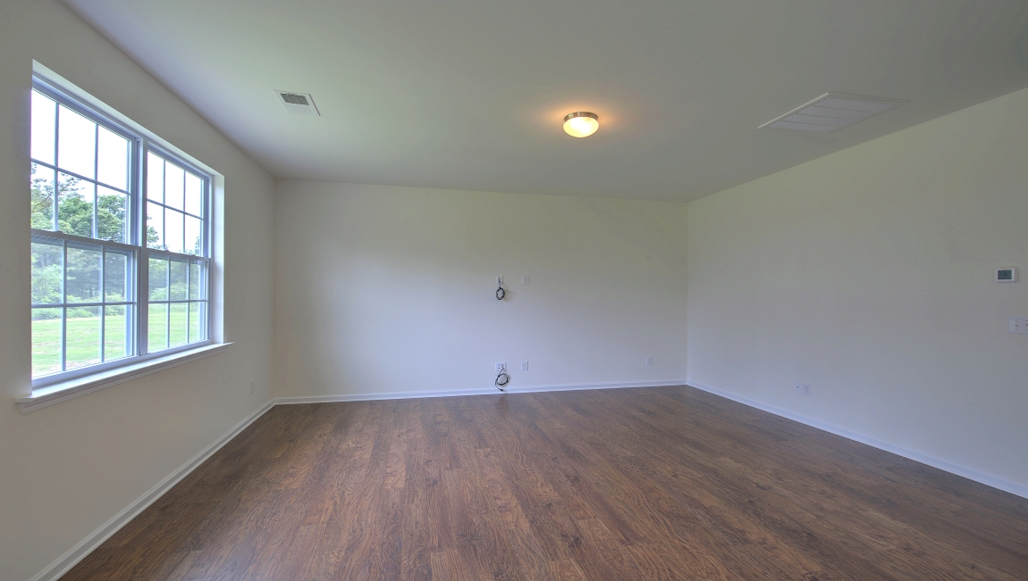 Family room with large windows