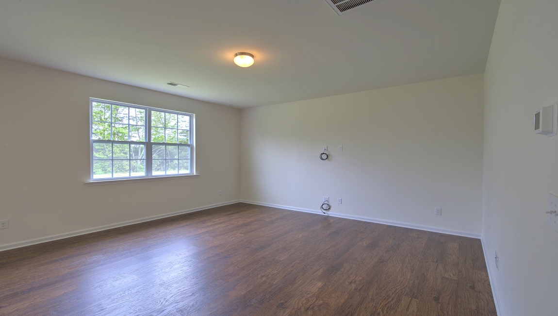 Family room with large windows
