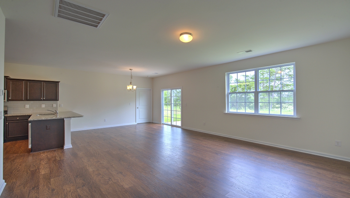 Family room with large windows