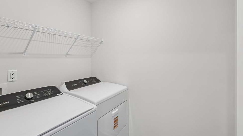 Laundry room with washer and dryer