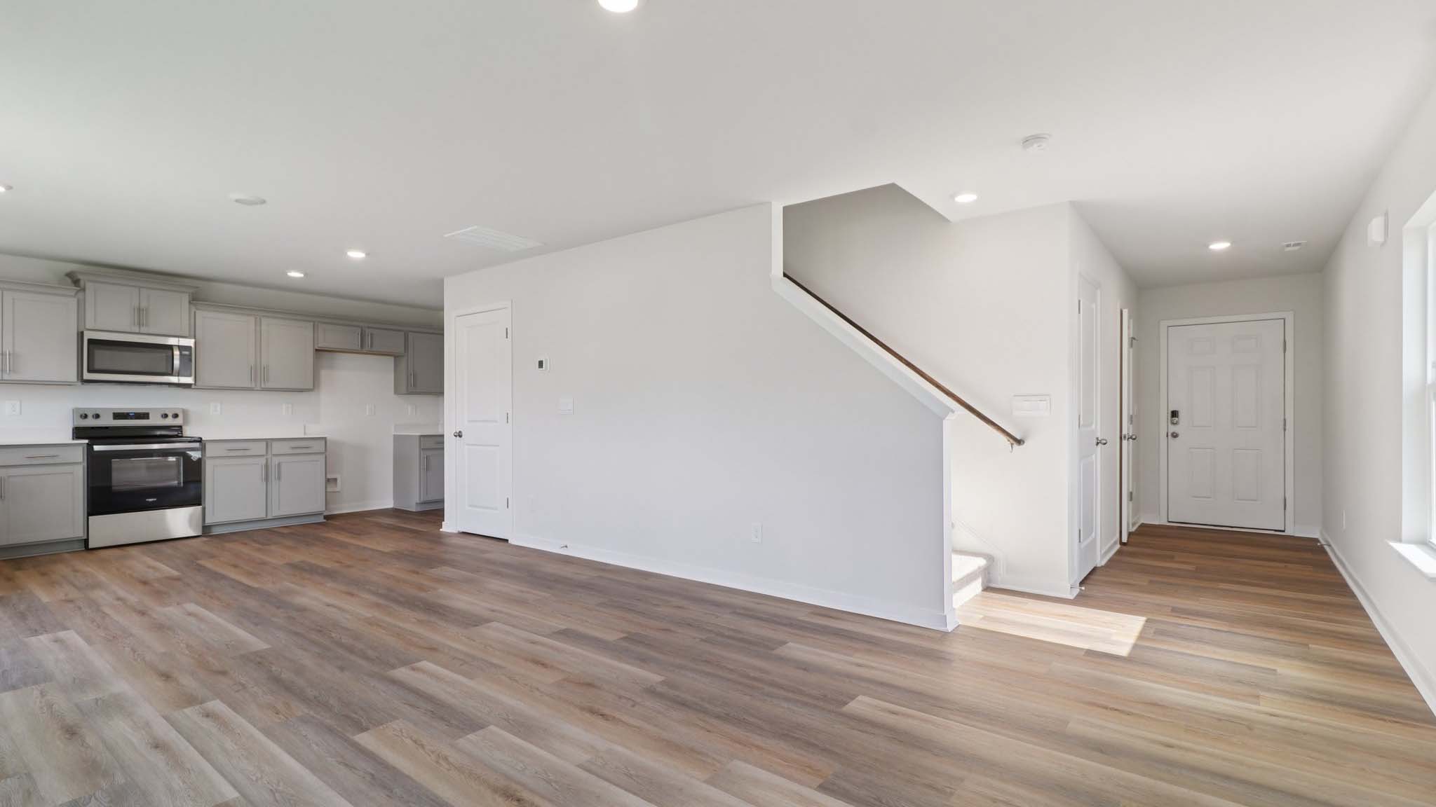 Open living room area with large windows