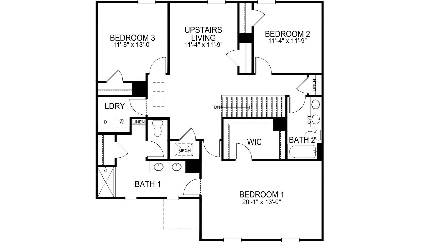 Galen floorplan, second floor