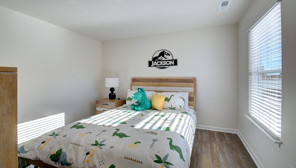 Bedroom with large window
